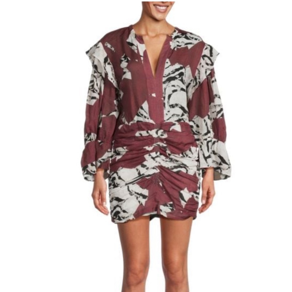 IRO Hira Abstract Print Minidress Size 36